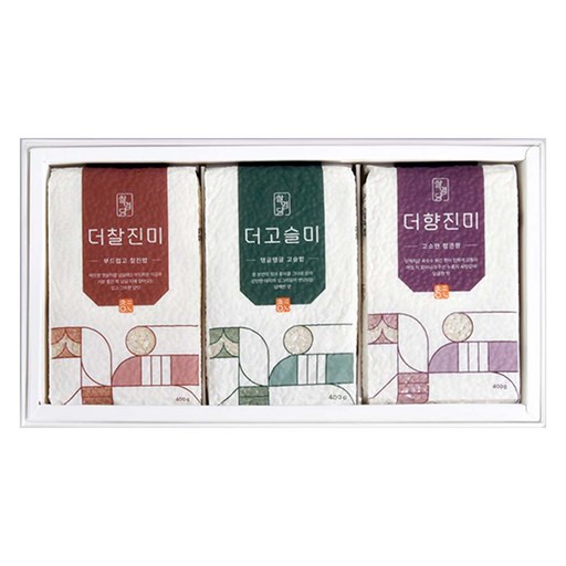 쌀명당 취향찾기 백미 400g x 3종 선물세트 상등급