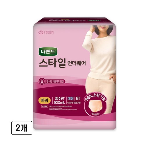 디펜드 스타일 언더웨어 여성 파워 중형 9개입