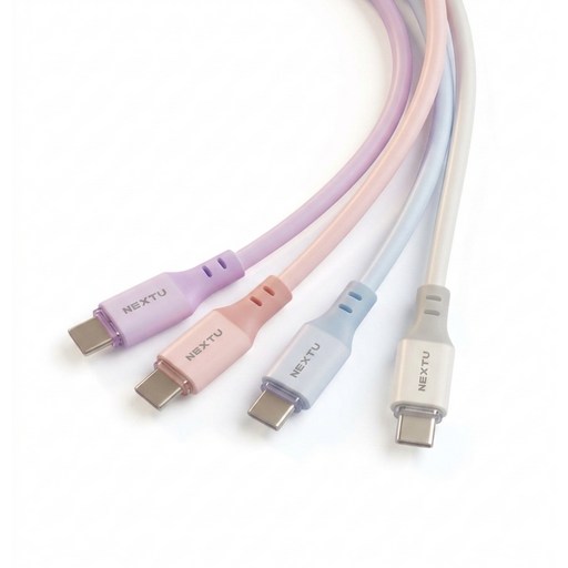 화이트 초고속충전 240W USB C to C타입 케이블선 1.5M 외장형 하드 태블릿 노트북 스마트폰 핸드폰 휴대폰
