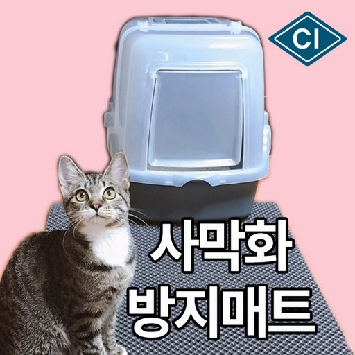 천일 90cm x 113cm 초특대형 고양이 사막화방지 모래매트