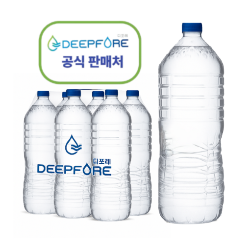디포레 무라벨 생수 2리터 48병 8팩, 48개, 2L