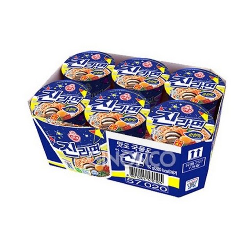 베스트쇼핑 오뚜기 진라면순한맛컵 65g6입 x1개