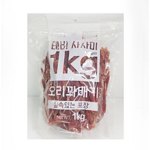 테비 오리 사사미 실속포장 1kg 오리꽈배기 강아지간식 애견사료 영양간식 반려견